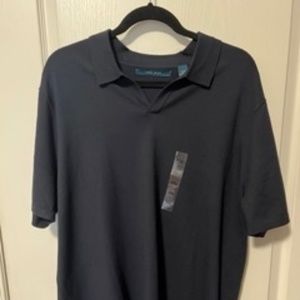 Perry Ellis Linen Blend Open Polo